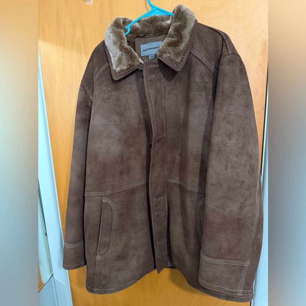 Johnston & Murphy Dark Brown Shearling Jacket